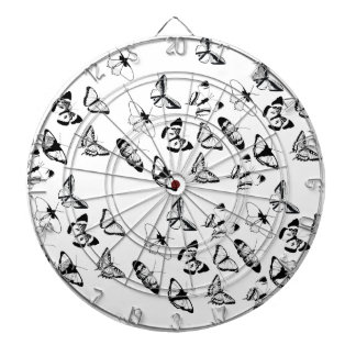 Black and White Butterflies Wedding Dartboard
