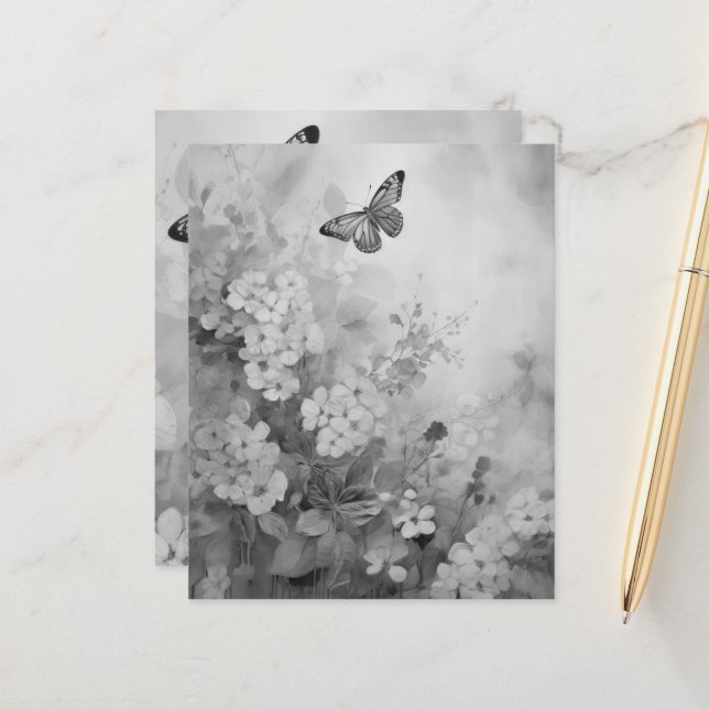 Black and White Butterfly (Front/Back In Situ)