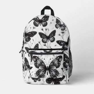 Black and White Butterfly Backpack