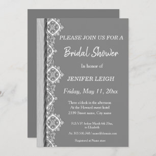 Black and white butterfly Bridal shower Invitation