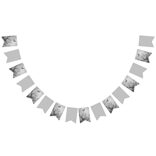 Black and White Butterfly Bunting Flags (All)