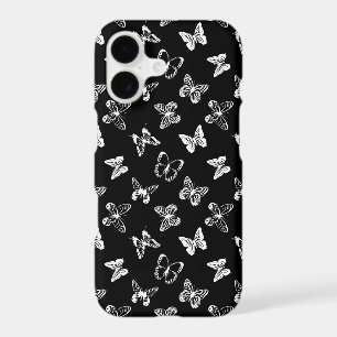 Black and White Butterfly illustration Black