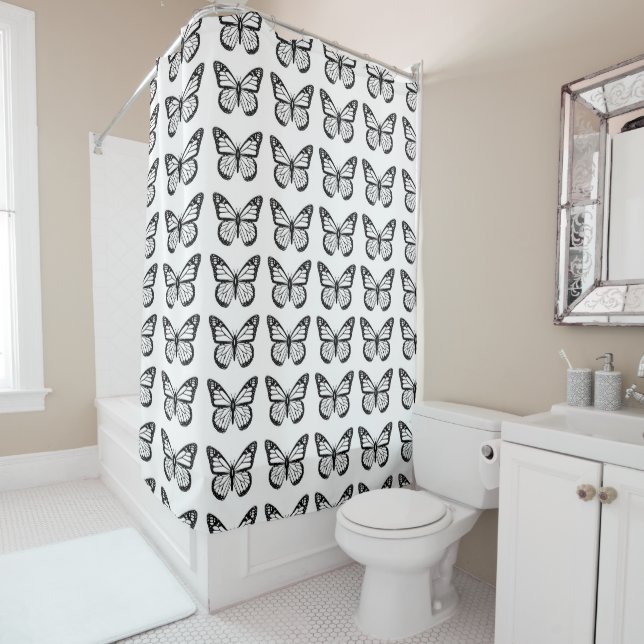 Black and White Butterfly Pattern (In Situ)