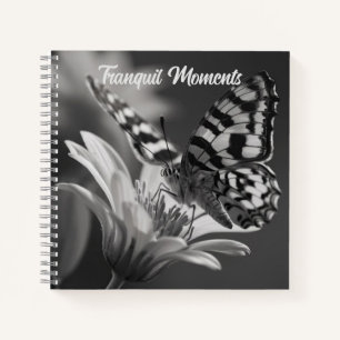 Black and White Butterfly Personalized Notebook