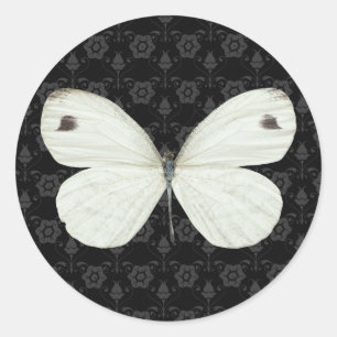 Black and White Butterfly Sticker