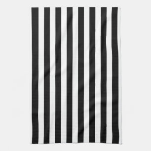 Black and White Cabana Stripe Kitchen Towel