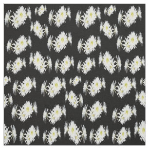 Black And White Cacti Flower Envy, Fabric