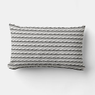 Black And White Camouflage Abstract Patterns Thro Lumbar Pillow