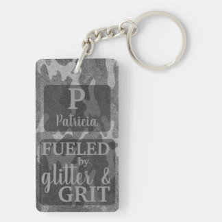 Black and White Camouflage Glitter Camo Name