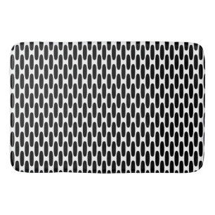 Black And White Camouflage Net Patterns Stylish Bath Mat