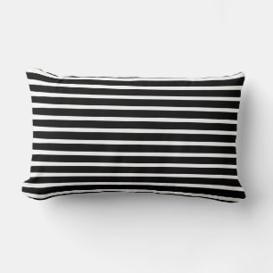 Black And White Camouflage Stripes Patterns Cute Lumbar Pillow