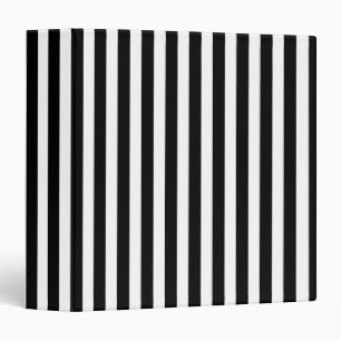 Black and white candy stripes binder