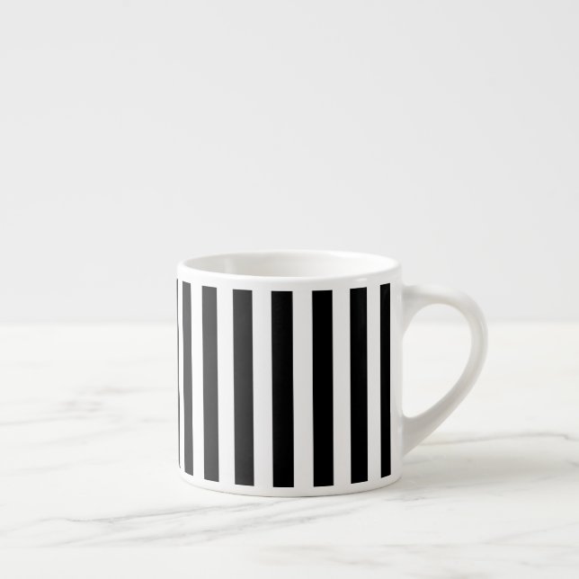 Black and white candy stripes espresso cup (Right)