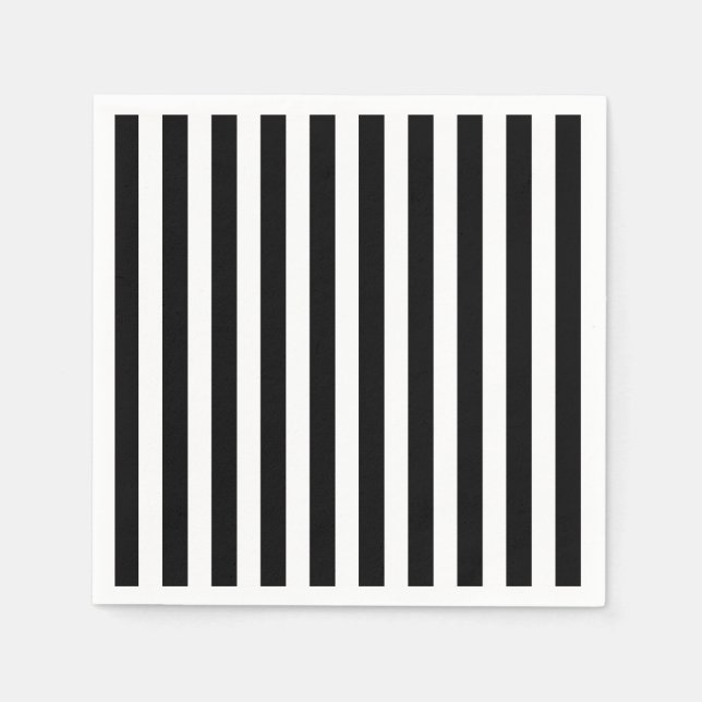 Black and white candy stripes napkin (Front)