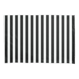 Black and white candy stripes pillowcase