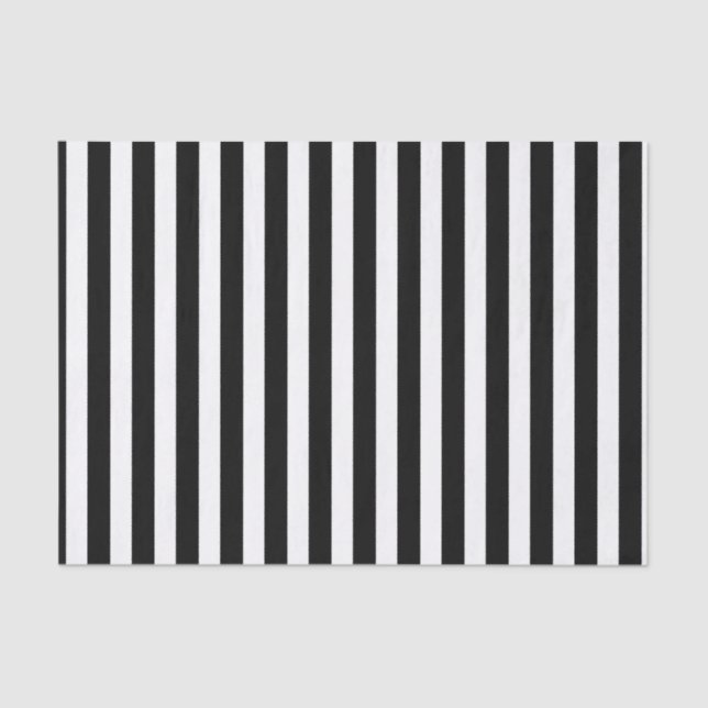 Black and white candy stripes tissue paper (Front)