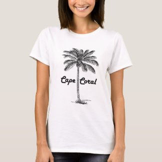 Black and White Cape Coral & Palm design T-Shirt