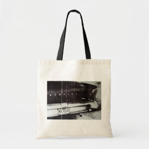Black and white car tote bag