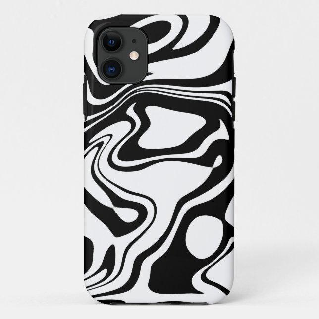 Black and White Case-Mate iPhone Case (Back)
