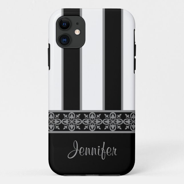 Black and white Case-Mate iPhone case (Back)