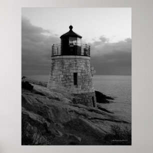 Black and White Castle Hill poster
