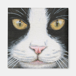 Black and White Cat #1 Magnet