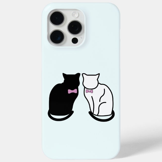 Black and White Cat Case-Mate iPhone Case (Back)