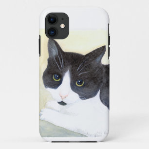 Black and White Cat iPhone 11 Case