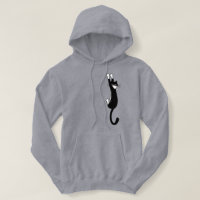 Black and White Cat Hanging On | Funny Tuxedo Cat