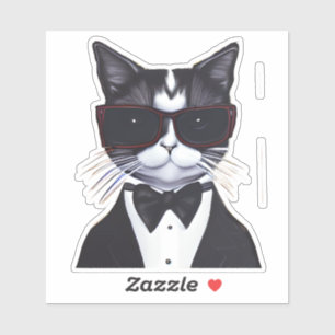Black and White Cat in a Tuxedo and Bow Tie