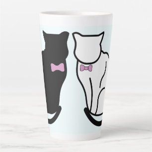 Black and White Cat Latte Mug