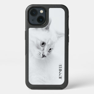 Black and White Cat Personalized Name