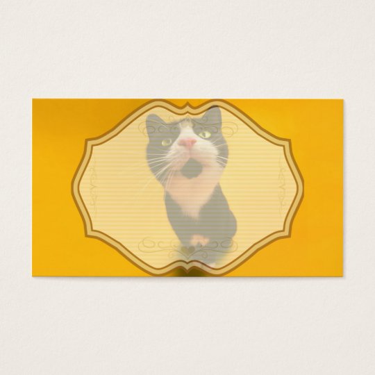 Black and white cat-tuxedo cat-pet kitten-pet cat business card