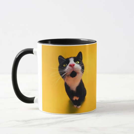 Black and white cat-tuxedo cat-pet kitten-pet cat mug