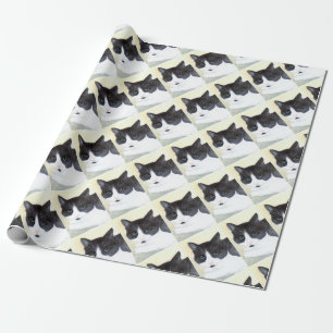 Black and White Cat Wrapping Paper