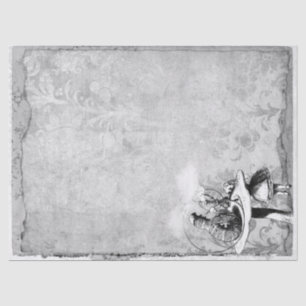 Black and White Caterpillar Alice in Wonderland Tissue Paper