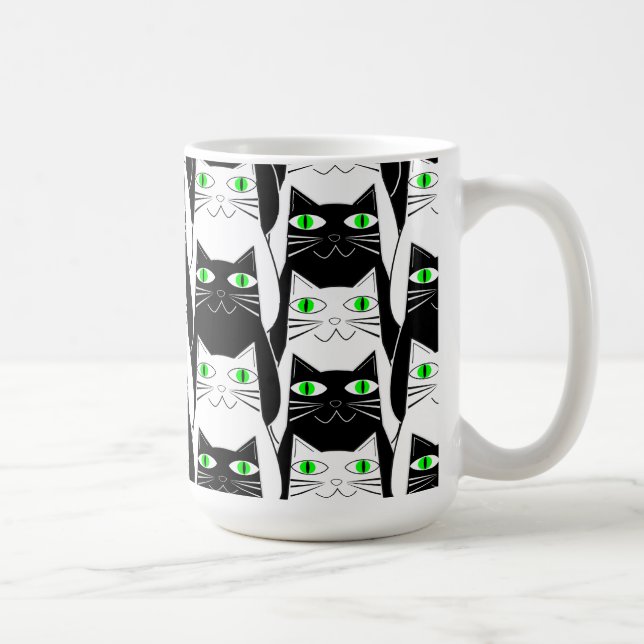 Black and White Cats Coffee Mug (Right)