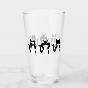 Black and White Cats   Three Wise Kitties Glass