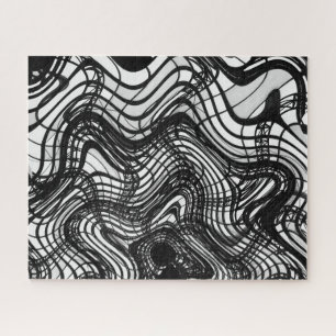 Black And White Ceiling Wavy, 2016 SVP Images Jigsaw Puzzle