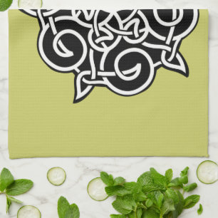 Black And White Celtic Knot Kitchen Towel