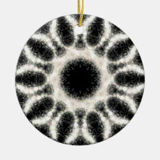 Black and White Ceramic Ornament