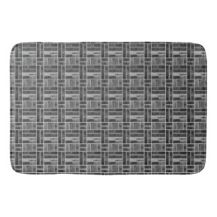 Black and white ceramic tiles effect bath mat