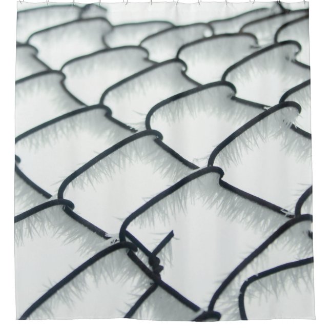 Black and white chain link fence (Front)