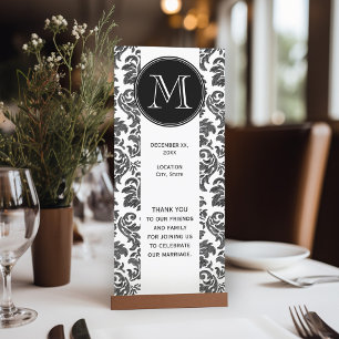 Black and White Chalkboard Damask Pattern Program