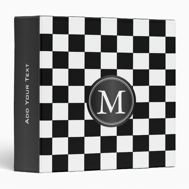 Black and White Check Binder (Front/Spine)