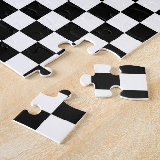 Black and White Check Jigsaw Puzzle