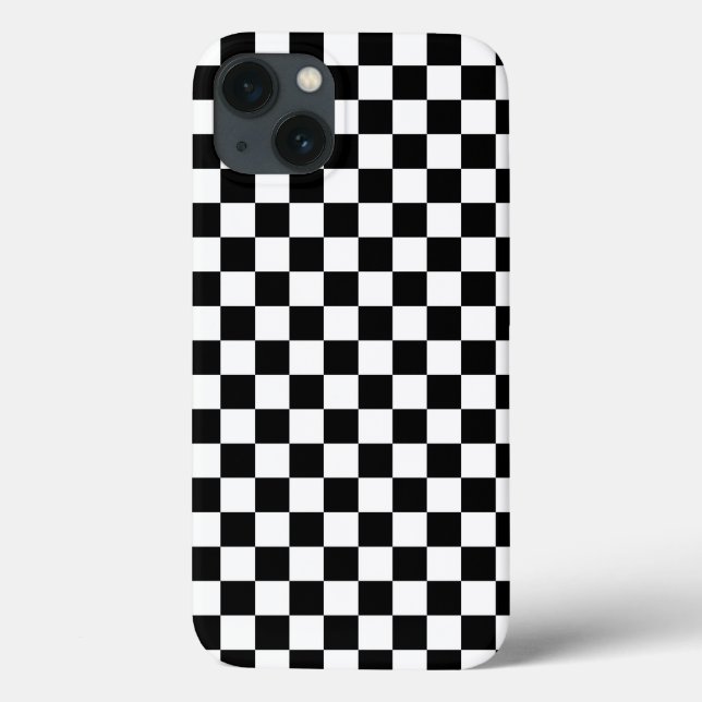 Black and White Check pattern Case-Mate iPhone Case (Back)