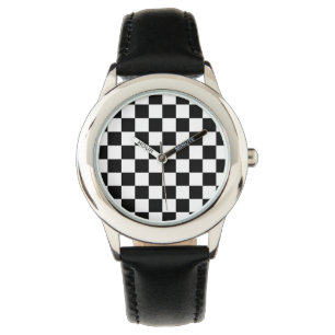 Black and White Check pattern Watch