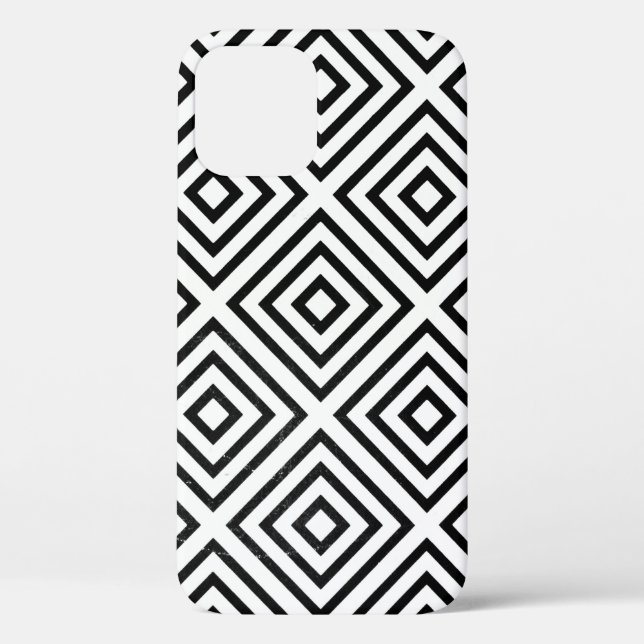 Black and white checked digital wallpaper Case-Mate iPhone case (Back)