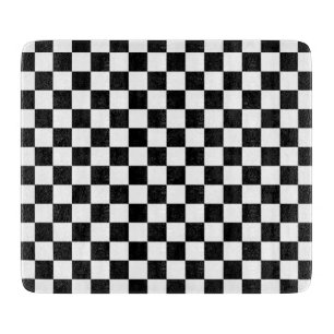 Black and white checkerboard pattern  cutting board